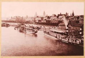 cca 1890-1900 Der Rhein, leporellós fotóalbum a Rajnáról és a Rajna menti városokról, 19 db fénykép,...