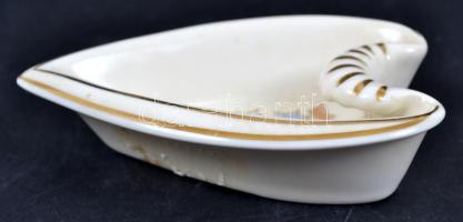 Zsolnay virág mintás szívecske, kézzel festett, jelzett, hibátlan, h:11 cm/ Zsolnay porcelain bowl
