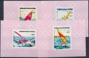 Olympics, surfers imperforated de Luxe block set, Olimpia, szörfözők vágott de Luxe blokk sor