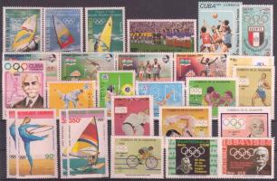 Olympics motif item, 27 values with complete sets, Olimpia motívum tétel 27 db érték, közte teljes sorok