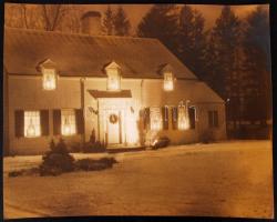 cca 1930-1940 Harold H. Scudder (USA): Christmas Eve, vintage fotóművészeti alkotás, feliratozott, kis sérüléssel, törésvonallal, 24x30 cm