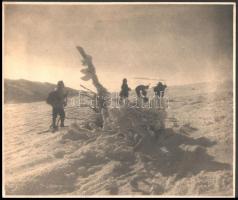 cca 1920-1930 Spitzer László: Téli táj, vintage fotóművészeti alkotás, jelzetlen, a szerző hagyatékából, 23x28 cm
