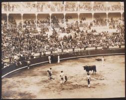 cca 1910 Bikaviadal Spanyolországban, vintage fotó, 23x29 cm