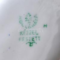 Hollóházi hegedülő kisfiú, jelzett, hibátlan, kézzel festett, m:14 cm