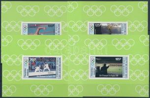 Los Angeles-i olimpia vágott de Luxe blokk sor, Los Angeles Olympics imperforated de Luxe block set