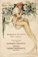 La Rose de Noel, Aqua di Felsina advertisement, Art Nouveau, litho (fa)