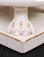 Herendi virág mintás lábas kaspó, kézzel festett, jelzett, hibátlan, m:18,5 cm, d:20,5 cm