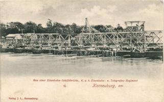 Korneuburg, Eisenbahn-Schiffsbrücke, K.u.k. Eisenbahn- u. Telegrafen Regiment (r)