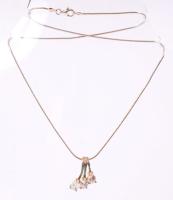 Ezüst (Ag) nyaklánc cirkónia függővel, jelzett, br: 7,3 g / Silver necklace with zirkonia pendant