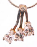 Ezüst (Ag) nyaklánc cirkónia függővel, jelzett, br: 7,3 g /
Silver necklace with zirkonia pendant