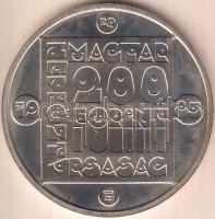 1985. 200Ft Ag "Természetvédelem-mocsári teknős" T:BU