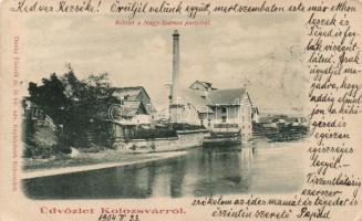 Kolozsvár, Nagy-Szamos-part, malom / riverside mill