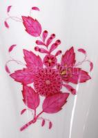 Herendi Apponyi mintás kagyló alakú aranyozott kínáló tál, hibátlan, jelzett, 23x22 cm