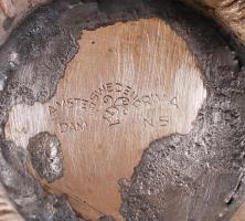 Ezüstözött kínáló készlet virágdíszítéssel (3 db): tálca, kiöntő, kínáló tálka