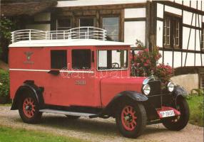 13 db MODERN postatörténeti motívumlap, alkalmi bélyegzéssel; autó / 13 modern post historical motive cards with occasional stampings; automobile