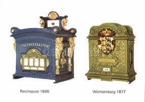 13 db MODERN postatörténeti motívumlap, alkalmi bélyegzéssel; autó / 13 modern post historical motiv...