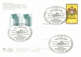 13 db MODERN postatörténeti motívumlap, alkalmi bélyegzéssel; autó / 13 modern post historical motiv...