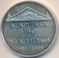 1996. "Inter Európa Bank Rt. Alapításának 15. évfordulójára" Ag emlékérem (15.55g/0.925/32mm) dísztokban T:PP Tanúsítvánnyal