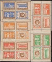 1925 Jókai kiállítás 5 db klf színű levélzáró kisív + 1 alkalmi levelezőlap