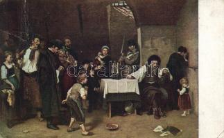 34 db RÉGI, művész, hölgy, folklór témájú motívum lap, benne több repordukciós képeslap és 1 litho /...