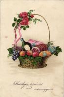 21 db régi üdvözlőlap, közte több litho / 21 old greeting cards, including more litho