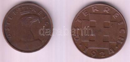 Ausztria 1924. 100K + 200K T:2
Austria 1924. 100 Kronen + 200 Kronen C:XF