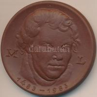 NDK 1983. "Luther Márton születésének 500. évfordulója" Meisseni porcelán emlékérem (49mm) T:1 GDR 1983. "500th Anniversary of Martin Luther" Meissen porcelain medallion (49mm) C:UNC