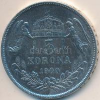 1900. 5K Ag "Ferenc József" T:2- Adamo K7