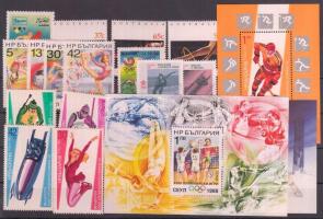1987-1988 Olympic motif item 15 stamps + 3 blocks + 1 FDC, Olimpia motívum tétel 1987-1988 15 db bélyeg + 3 db blokk + 1 db FDC