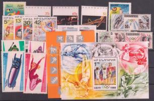 1987-1988 Olympics theme items 18 stamps + 2 blocks, Olimpia motívum tétel 1987-1988 18 db bélyeg + 2 db blokk