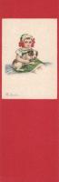 Olasz mini művészeti képeslap s: Colombo (4.5 × 14 cm), Italian mini art postcard s: Colombo (4.5 × 14 cm)