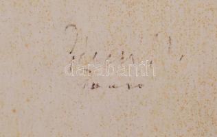 Gácsi jelzéssel: Harcos. Toll, színes ceruza, papír, 29×21 cm