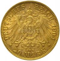 Német Államok / Poroszország 1904A 20M Au "II. Vilmos" (7.99g/0.900) T:2
German States / P...