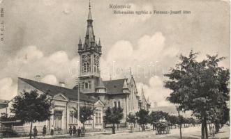 Kolozsvár, Református egyház, Ferenc József út / calvinist church, street (fl)