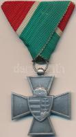 1940. "Nemzetvédelmi Kereszt / A Hazáért" kitüntetés mellszalaggal, dísztokban T:1 Hungary 1940. National Defense Cross with ribbon in case C:UNC