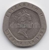 Gibraltár 1988. 20P "II. Erzsébet" T:2
Gibraltar 1988. 20 Pence "Elisabeth II" C...