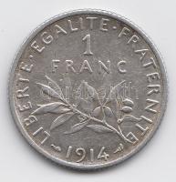 Franciaország / Modern Köztársaság 1914-1917. 1Fr Ag (2x) T:2-,3
France / Modern Republic 1914-1917....