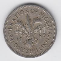 Nigéria 1959. 1Sh "II. Erzsébet" T:2/2- Nigeria 1959. 1 Shilling "Elisabeth II" C:XF/VF