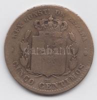 Spanyolország 1879. 5c "XII. Alfonzó" T:3
Spain 1879. 5 Centimos "Alfonzo XII" C...