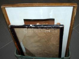 Óriási keret és nyomat tétel: Nagyméretű, jó állapotú keretek, benne nyomatok, néhány festmény