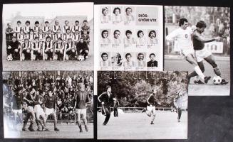 cca 1992 15 db fotó diósgyőri futballistákról és meccsekről, 24x18 cm