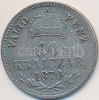 1870KB 10kr Ag "Váltó Pénz" T:3