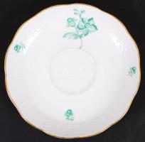 Herendi teás csésze és alj, kézzel festett, jelzett, hibátlan
