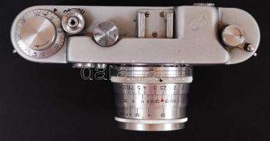 Fed 2 35 mm-es orosz fényképezőgép, szép állapotban, bőr tokban
