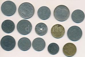 Románia 15db klf fémpénz T:vegyes Romania 15pcs of different metal coins C:mixed