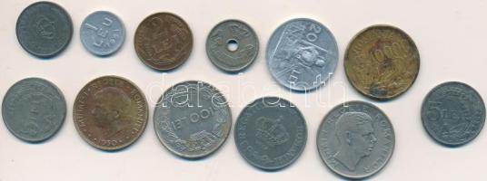 Románia 12db klf fémpénz T:vegyes Romania 12pcs of different metal coins C:mixed