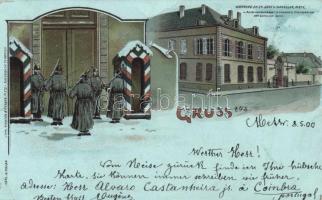 Metz, Wohnung Graef Haeseler, Aufbewahrtungsort / military barracks, litho (b)