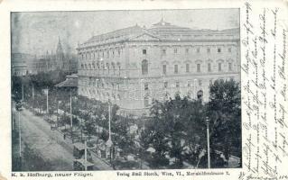 Vienna, Wien; K.k. Hofburg, neuer Flügel / royal palace (fa)