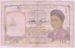 Francia Indokína 1949. 1P T:III kis ly. French Indo-China 1949. 1 Piastre C:F small hole