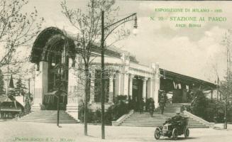 1906 Milano, exhibition, railway station, park, advertisement on the back side